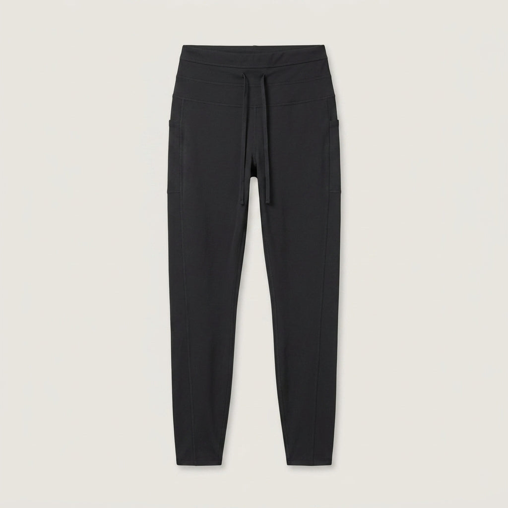 29’ Black Drawstring Pocket Legging