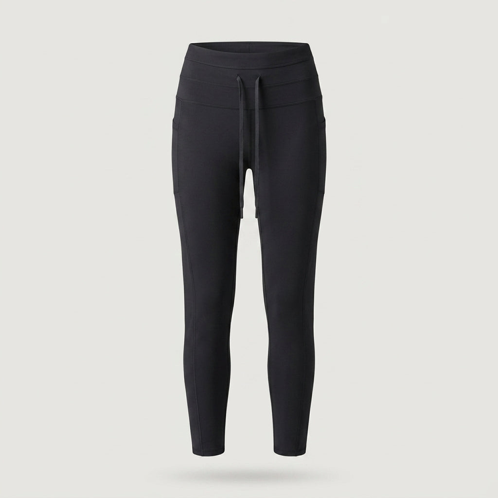 27’ Black Drawstring Pocket Legging