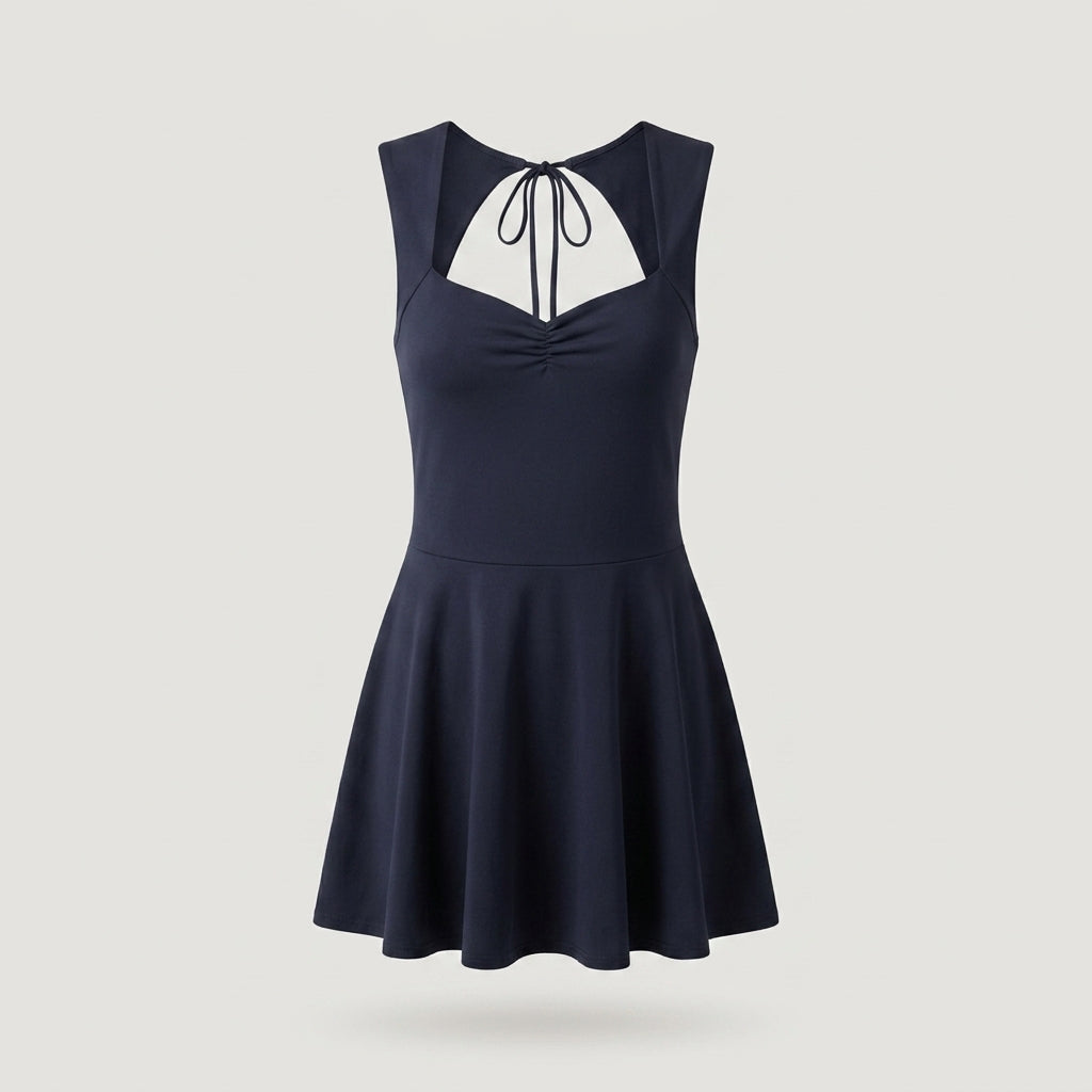 Navy Flared Active Dress