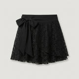 Black Lace Wrap Skort