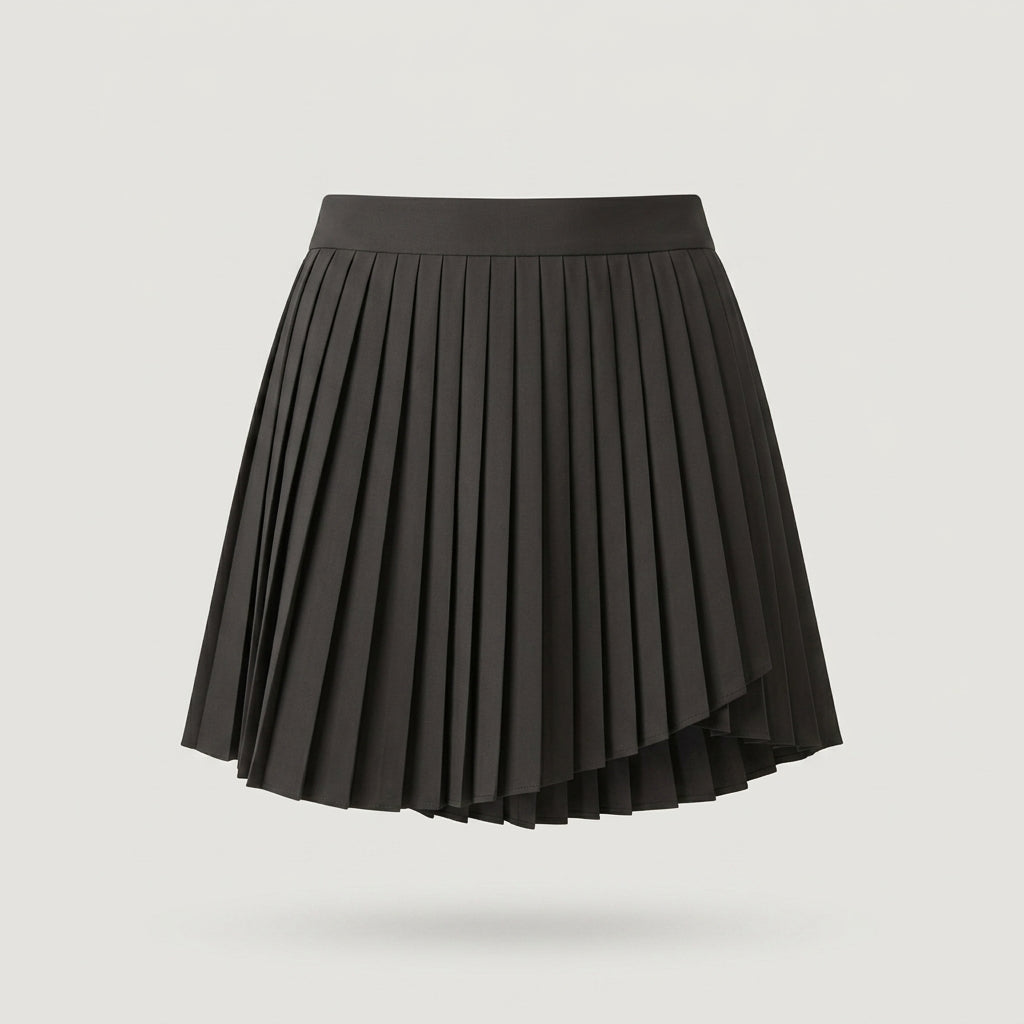 Black Pleated Mini Skirt