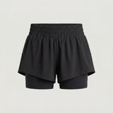 Black Ruffled Active Skort