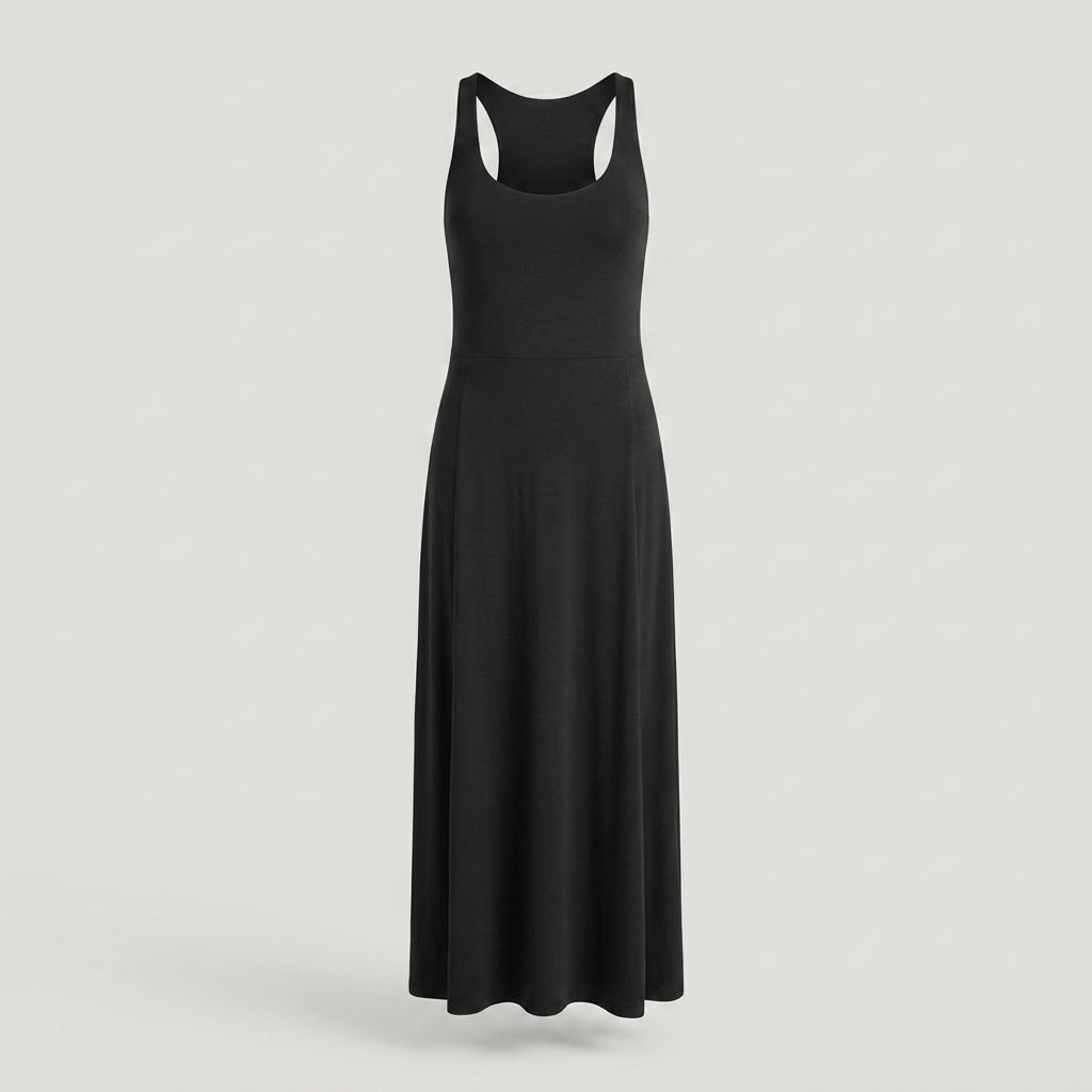 Regular Black Sleeveless Wide Leg Jumpsuit