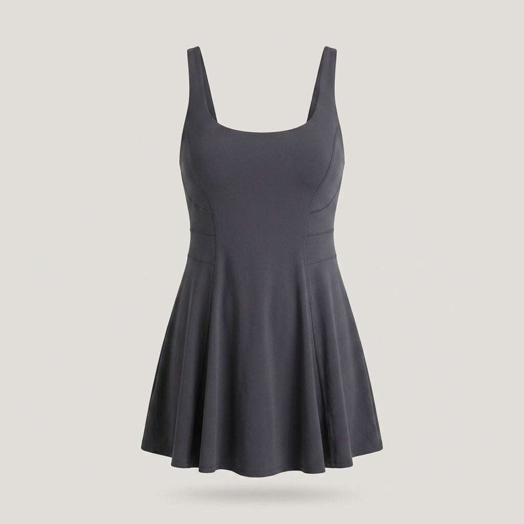 Black Strappy Active Dress