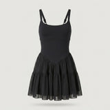 Black Tiered Ruffle Mini Dress