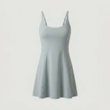 Blue Adjustable Strap Active Dress
