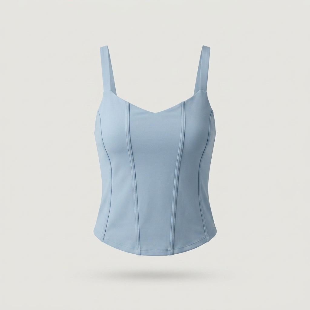 Blue Corset Style Tank Top