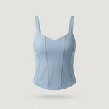 Blue Corset Style Tank Top