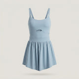 Blue Cutout Active Romper