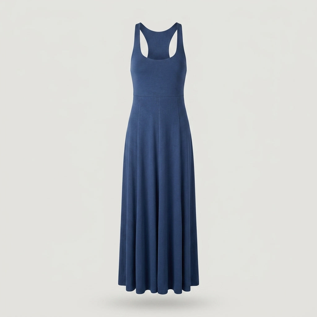 Petite Blue Racerback Wide Leg Jumpsuit