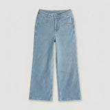 Blue Straight Leg Denim Pant