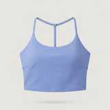 Blue Strappy Cropped Tank