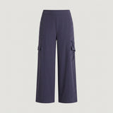 RegularBlue Wide Leg Cargo Pant