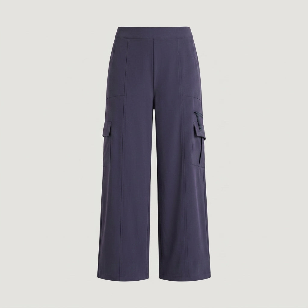 RegularBlue Wide Leg Cargo Pant
