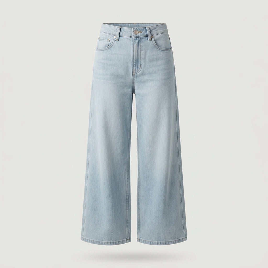Blue Wide Leg Jeans