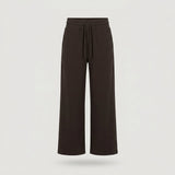 Petite Brown Wide Leg Sweatpant
