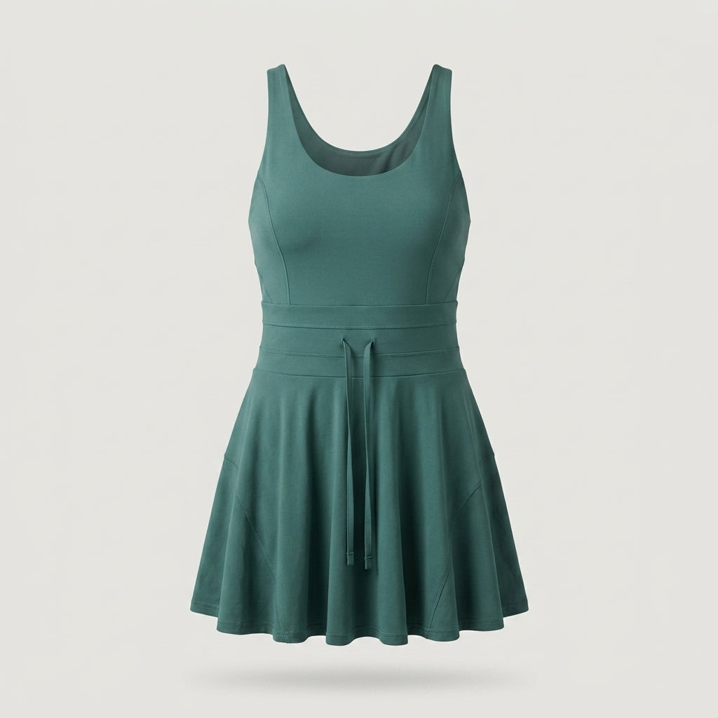 Green Flared Active Dress