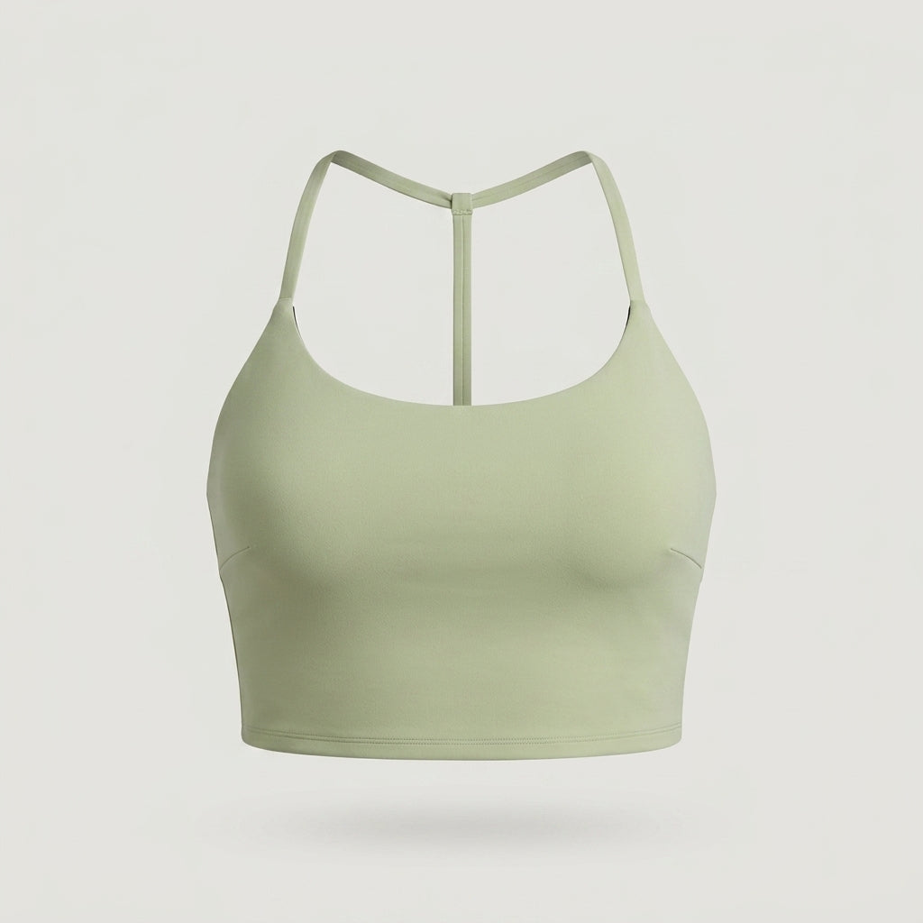 Green Longline Sports Bra