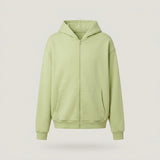 Sage Green Oversized Zip-up Hoodie