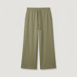Regular Green Wide Leg Drawstring Sweatpant