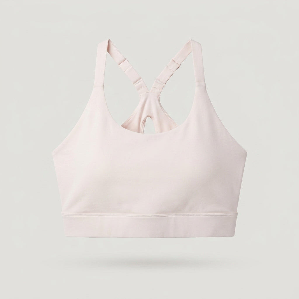 Light Pink Adjustable Strappy Sports Bra
