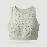 Multi Floral Cropped Sports Bra