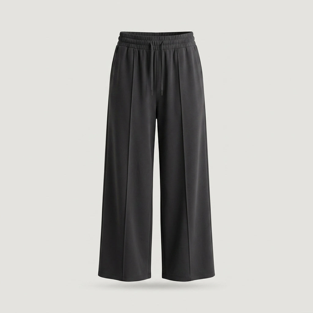 Petite Black Wide Leg Sweatpant