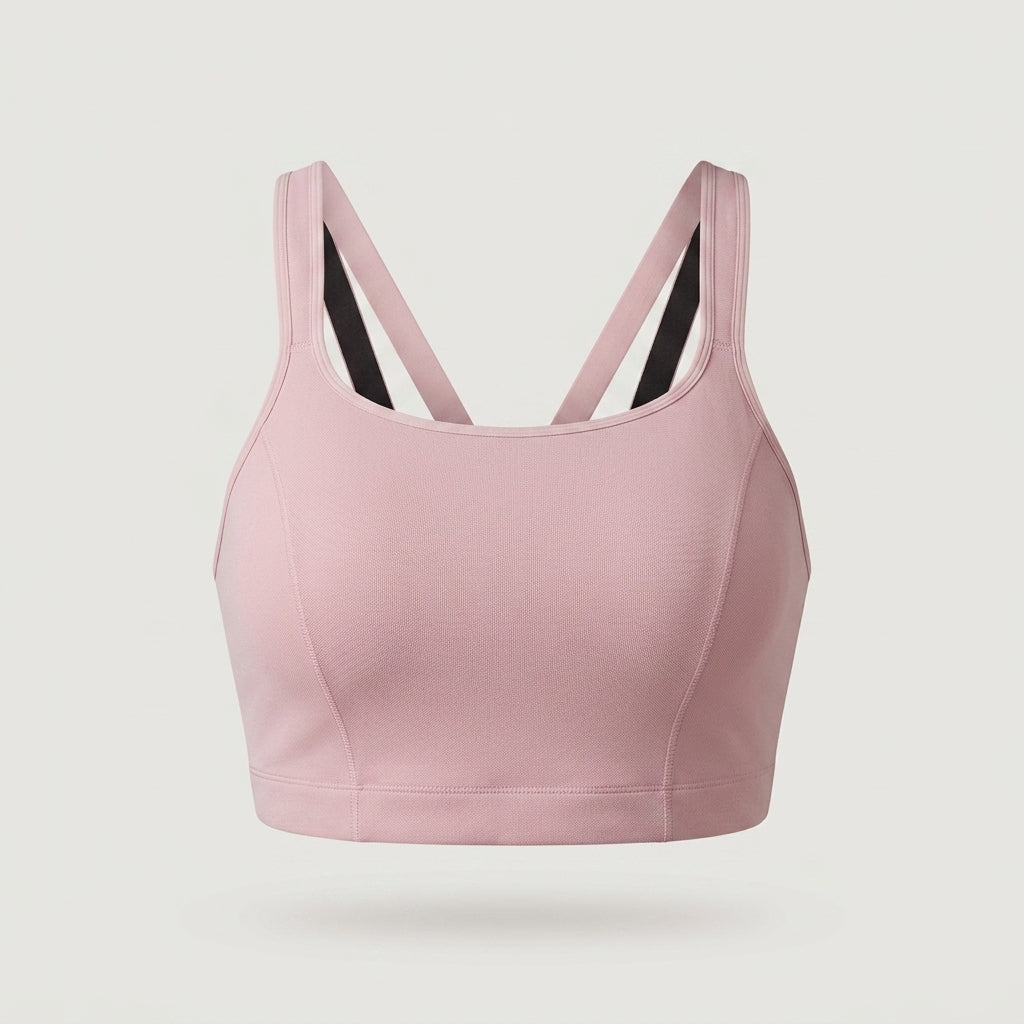 Pink Strappy Sports Bra 2