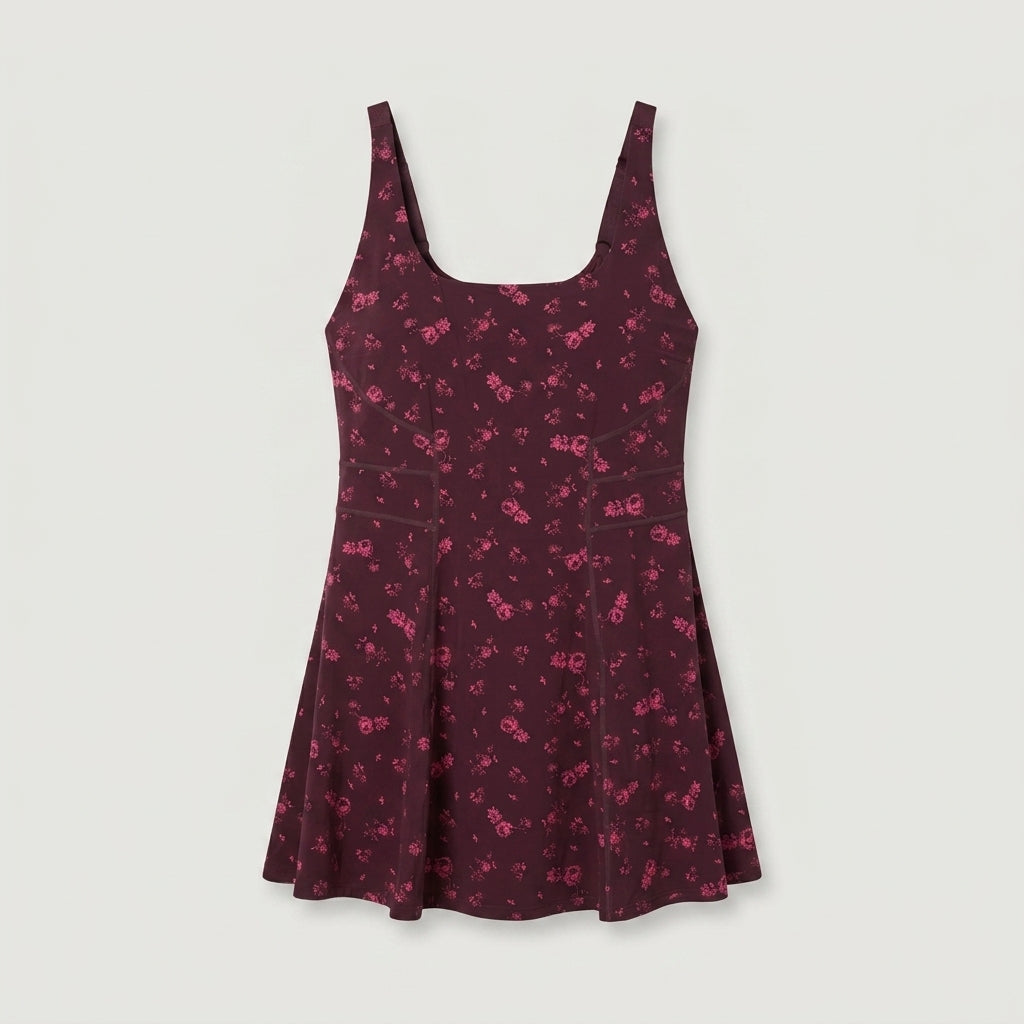 Purple Floral Active Dress