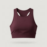 Dark Purple High Neck Sports Bra