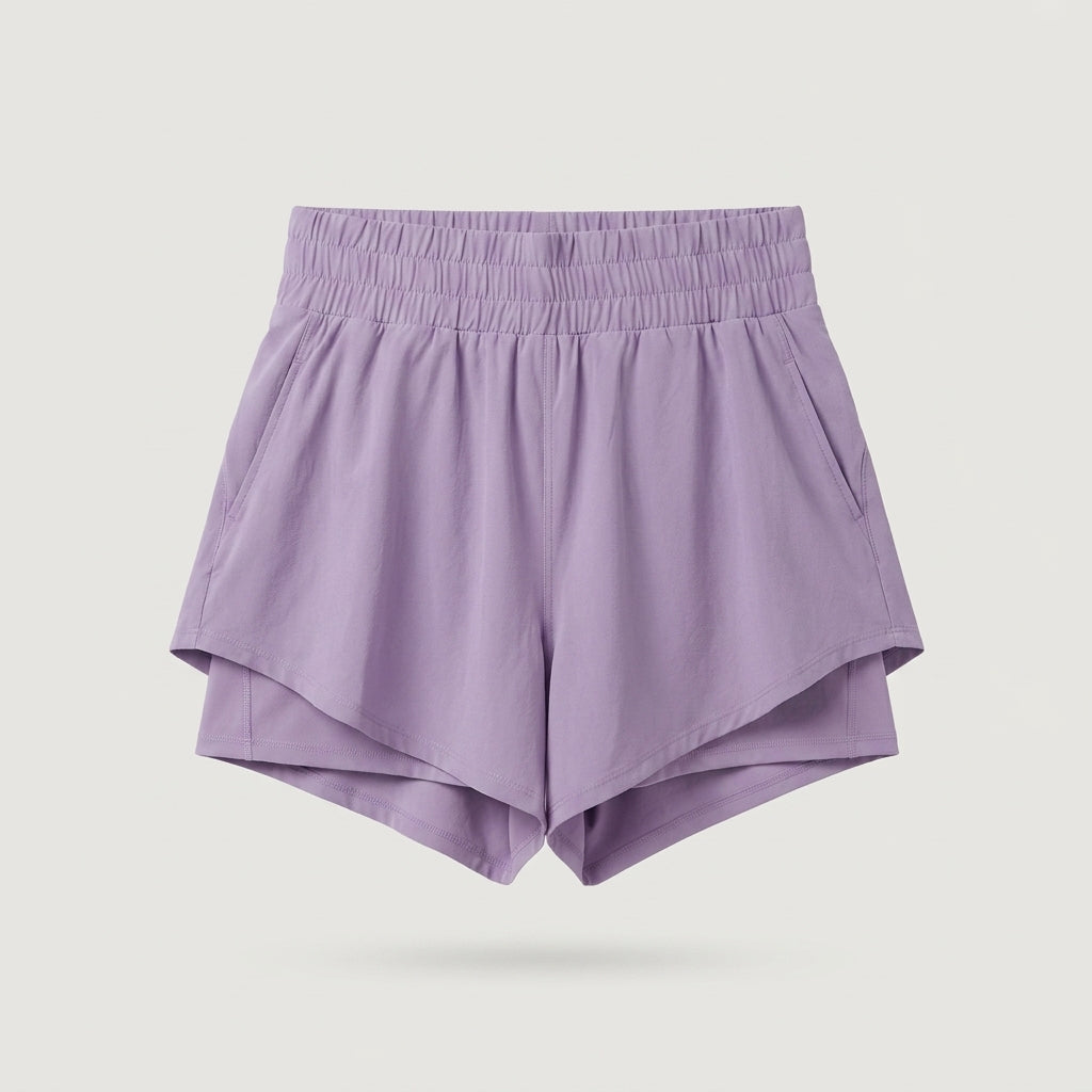 Purple Layered Running Short