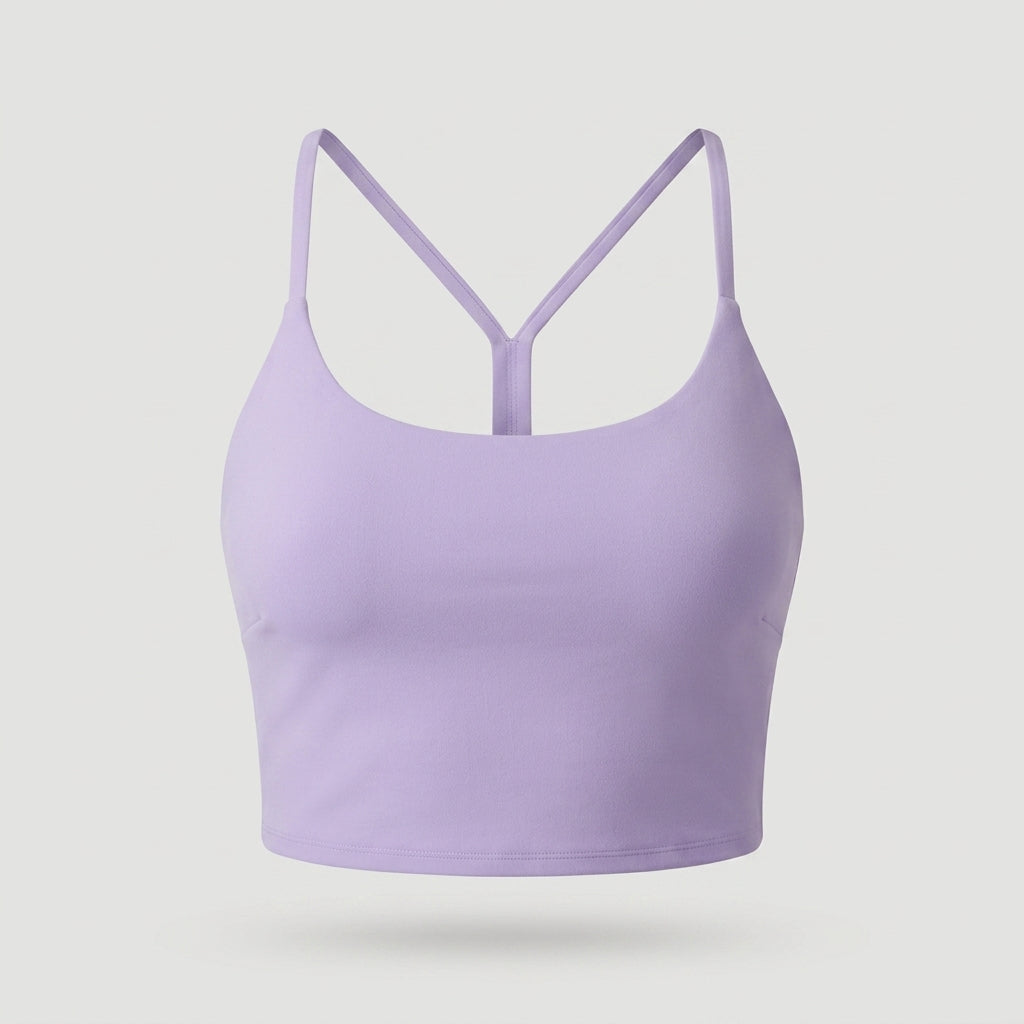 Purple Longline Sports Bra