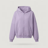Purple Relaxed Zip-up Hoodie