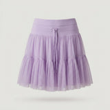 Purple Tiered Tulle Skort