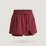 Red Crossover hiking Cargo Skort