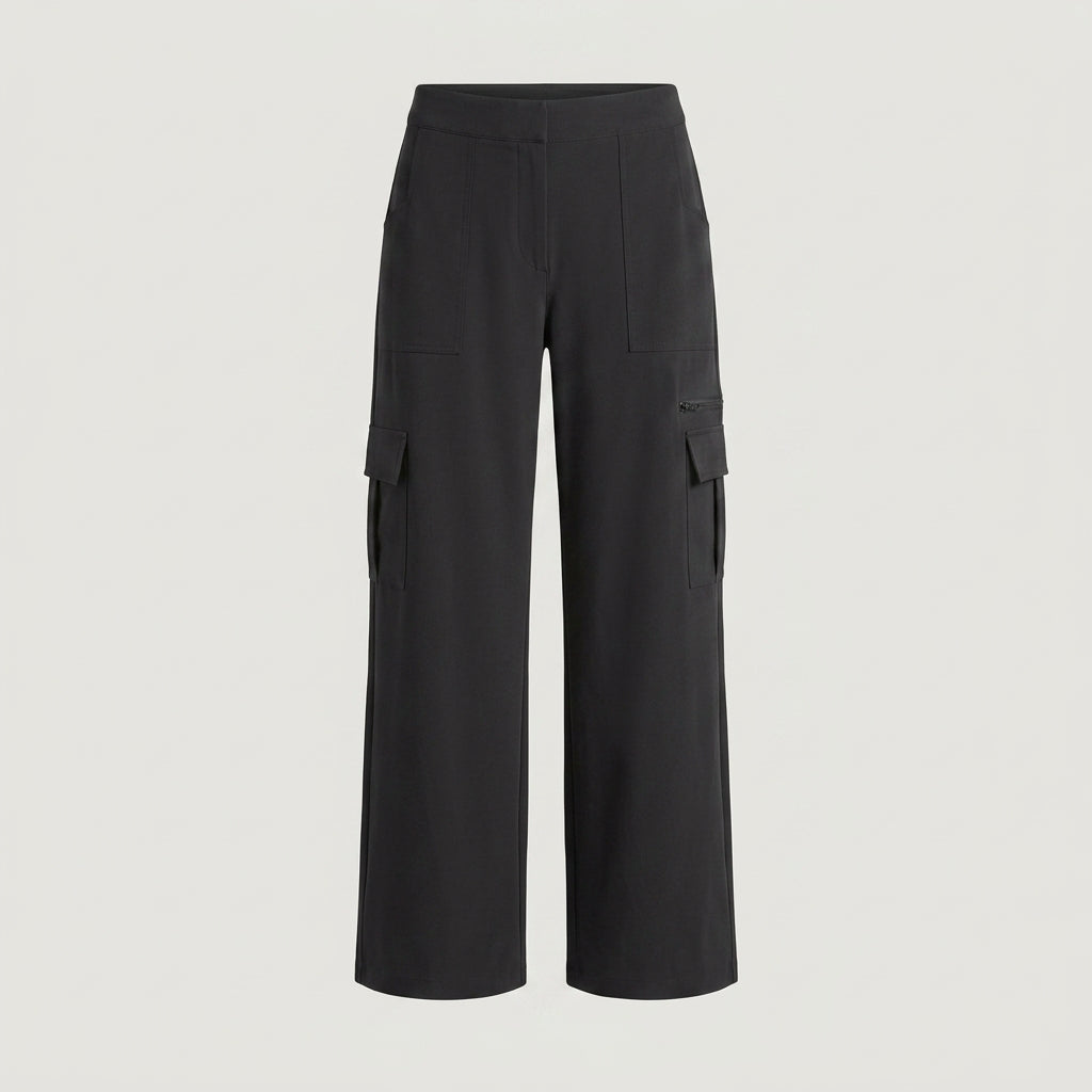 Tall Black Wide Leg Cargo Pant
