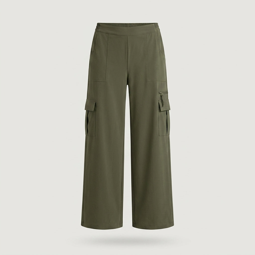 Tall Green Wide Leg Cargo Pant