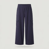 Tall Blue Wide Leg Cargo Pant