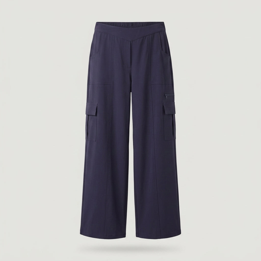 Tall Blue Wide Leg Cargo Pant