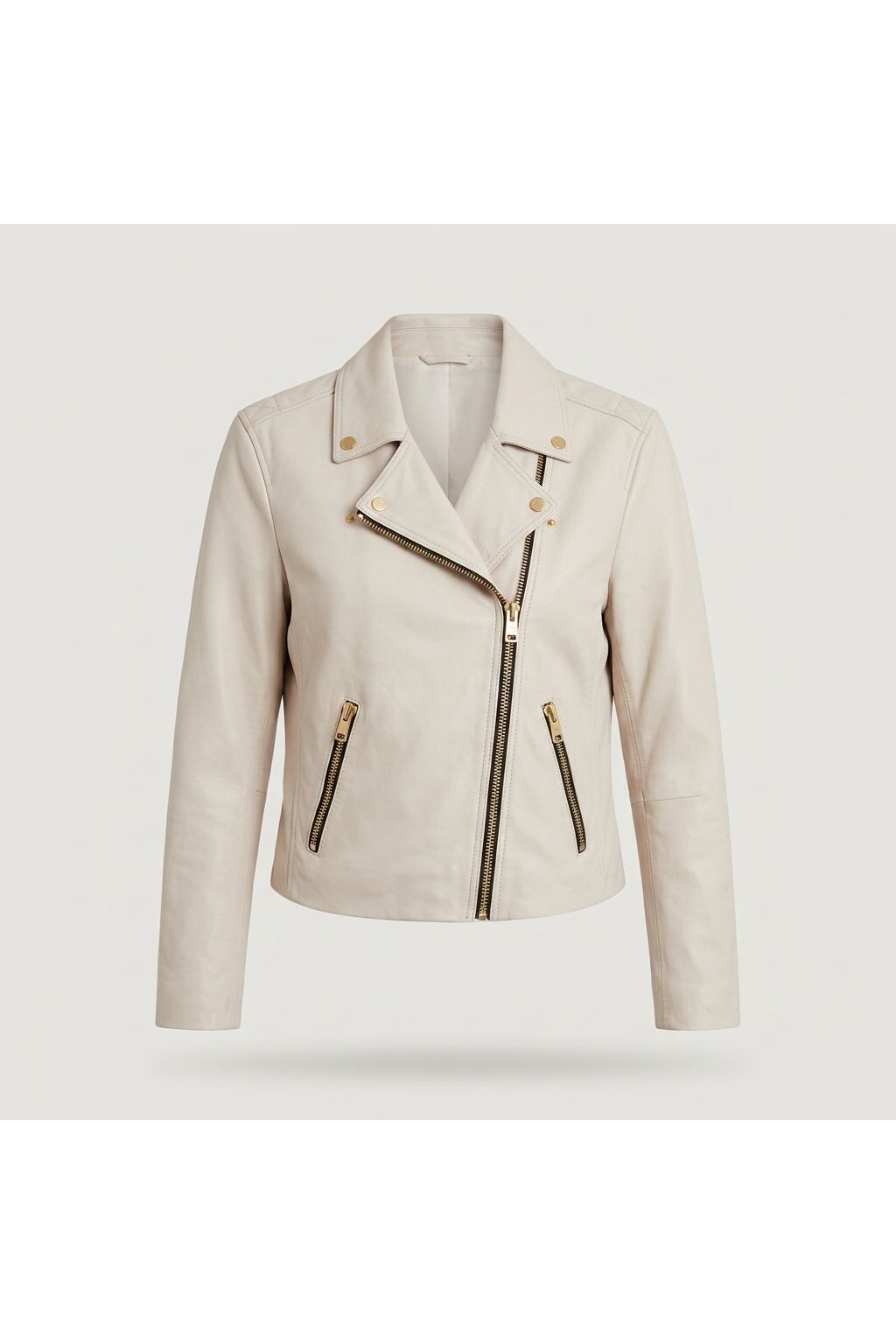 Pink Dalby Biker Leather Jacket