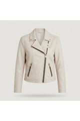 Pink Dalby Biker Leather Jacket