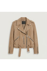 Suede Balfern Biker Leather Jacket 