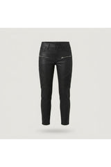 Black Moto Leather Pant
