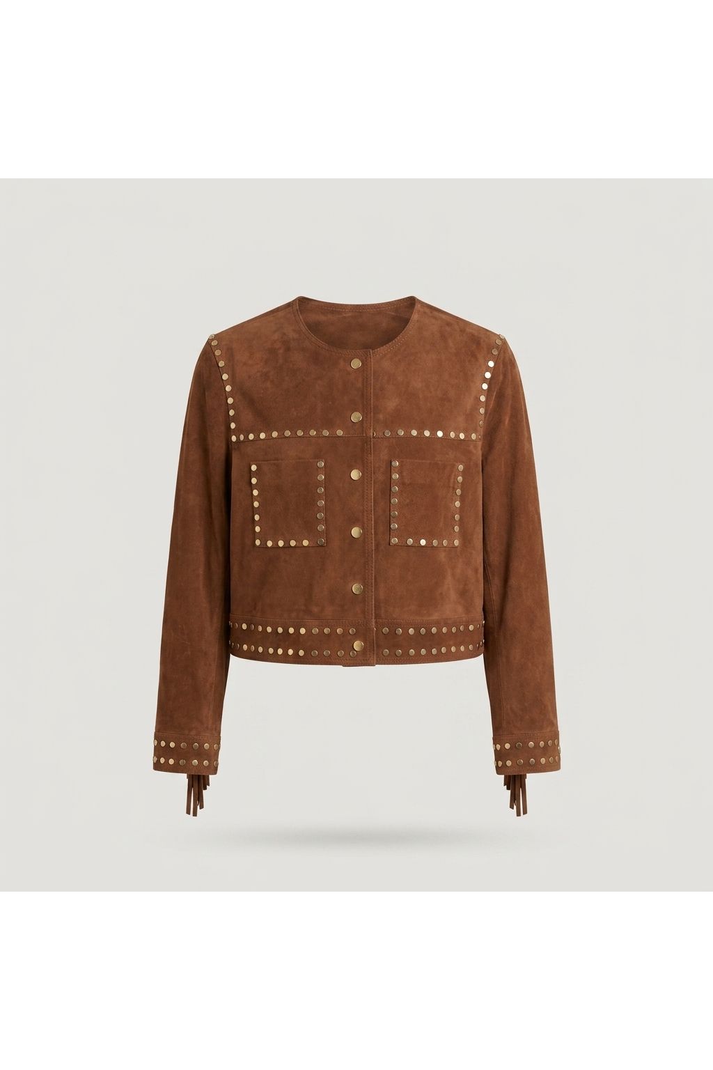 Brown Alice Trucker Leather Jacket