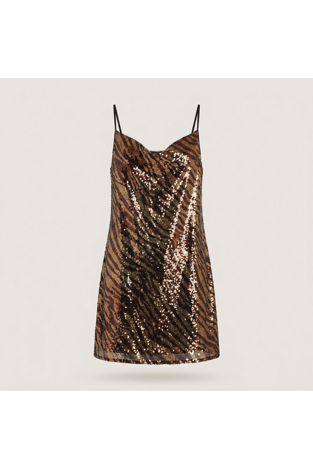 Multi Sequin Slip Mini Dress