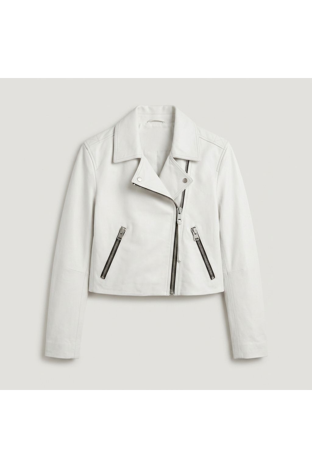 Darby Crop Biker Leather Jacket