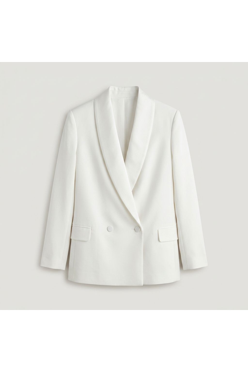 White Double Breasted Blazer