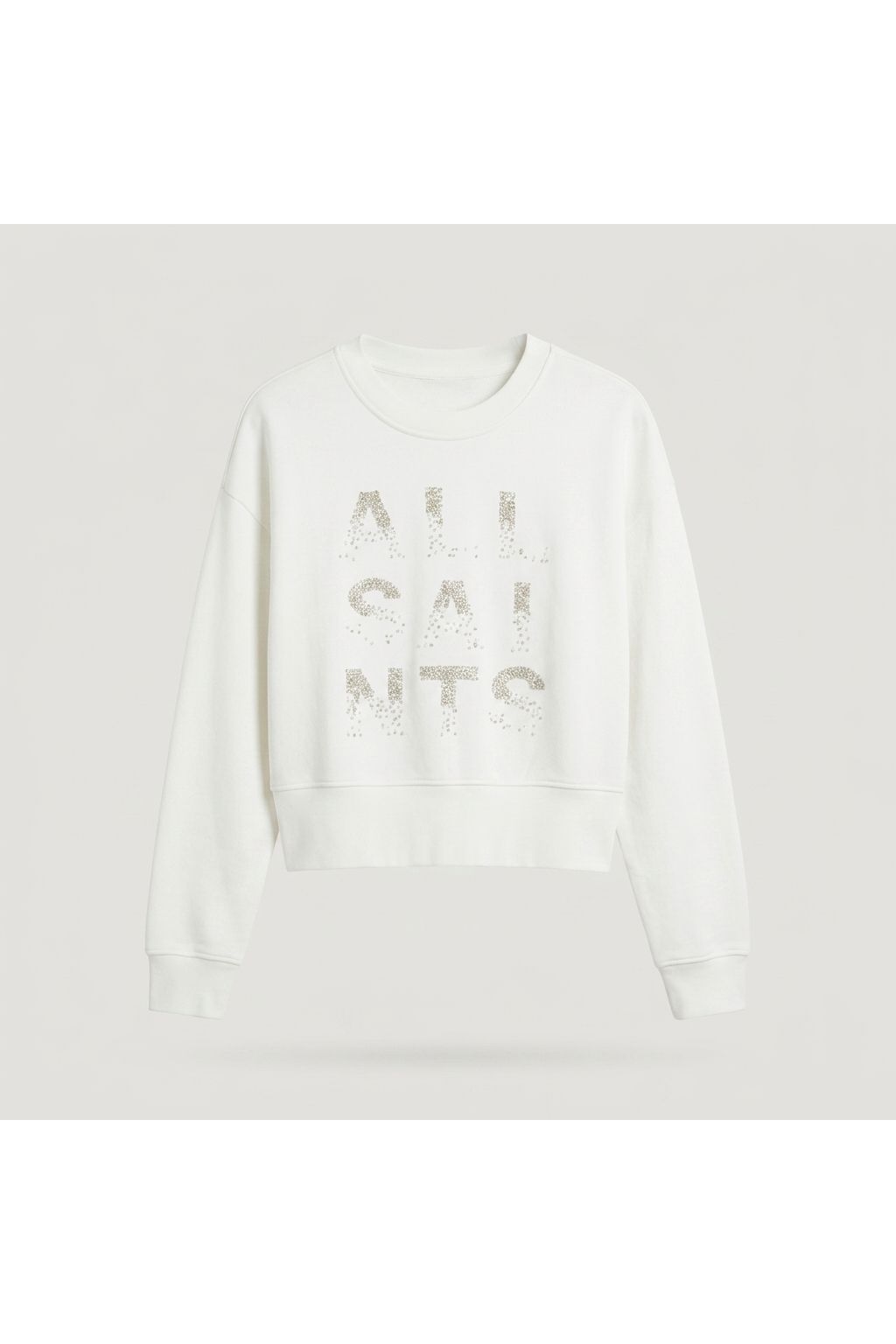 White Embellished Logo Sweatshirt