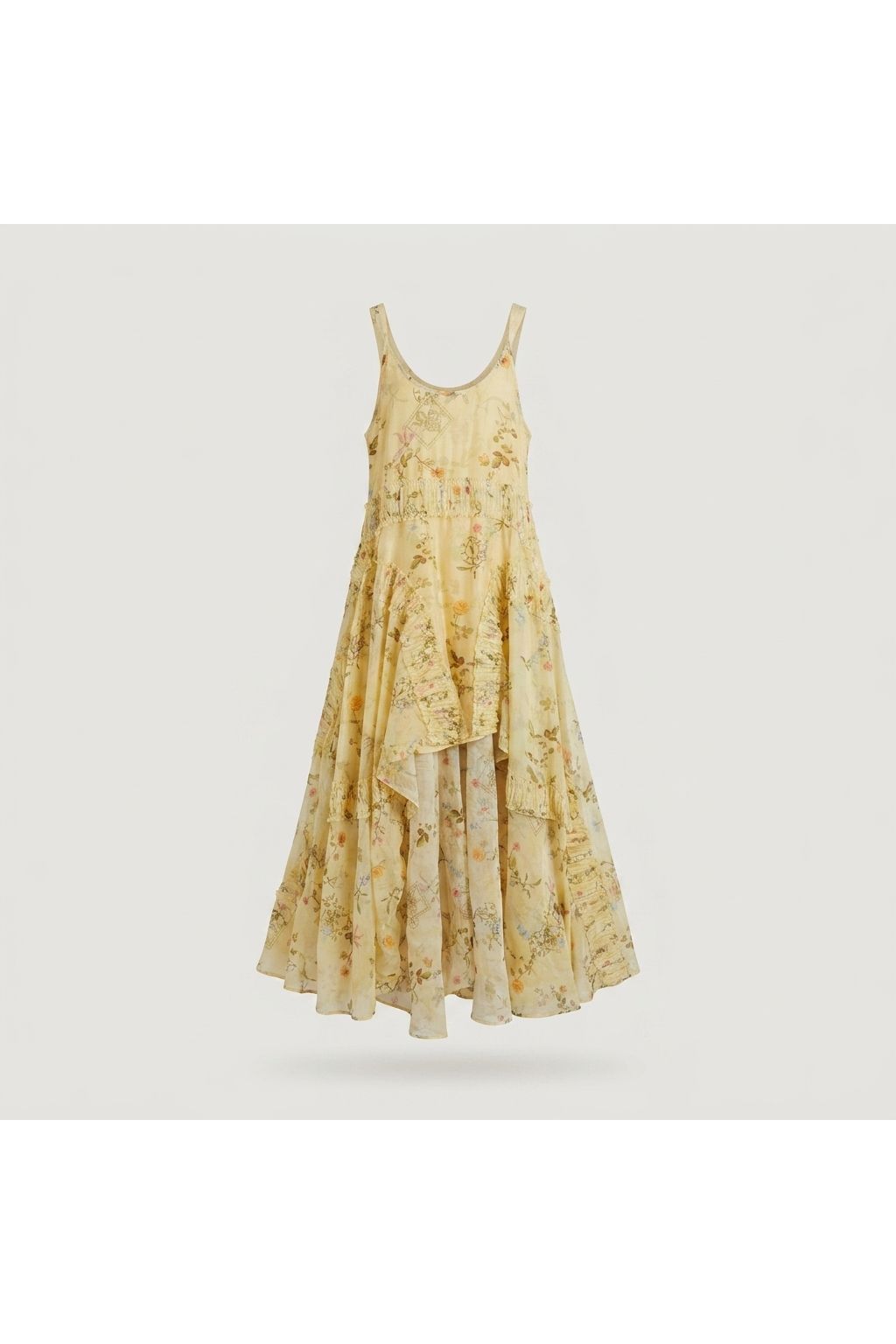 Yellow Floral Dorian Dress