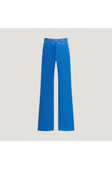 Adriana Iglesias Emery Pants Royal Blue Satin Silk